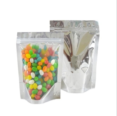 OEM Clear Front Back Stand Up Pouch Aluminum Foil Food Packaging
