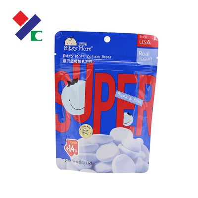 30 Microns Resealable Stand Up Pouch Bags , 1kg Zip Lock Dried Fruit Packaging Bags