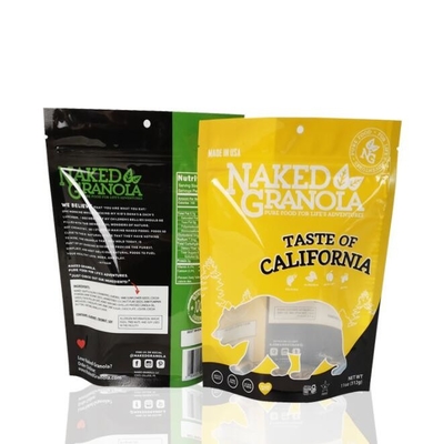 Matte Eco Recyclable Food Pouches Tasteless Resealable Plastic Stand Up Bags 150 mic