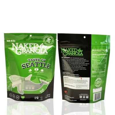 Clear Window Recyclable Stand Up Pouches Eco Friendly For Snack