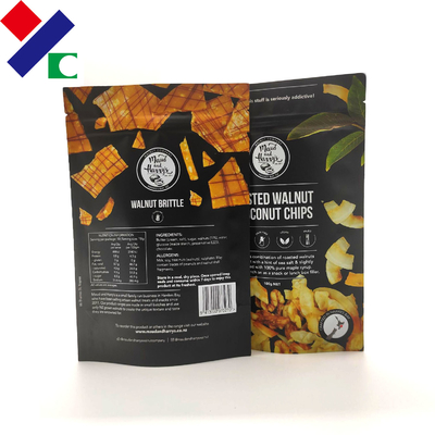 Zip Top Biodegradable And Compostable Food Grade Mylar Bag Custom Printed 200microns