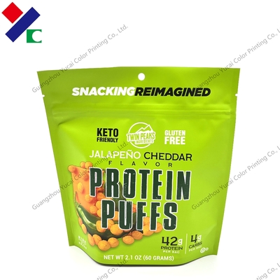 BRC Stnad Up Packaging Bags for Protein Puffs Snacks Candy Sweet Mango 50g