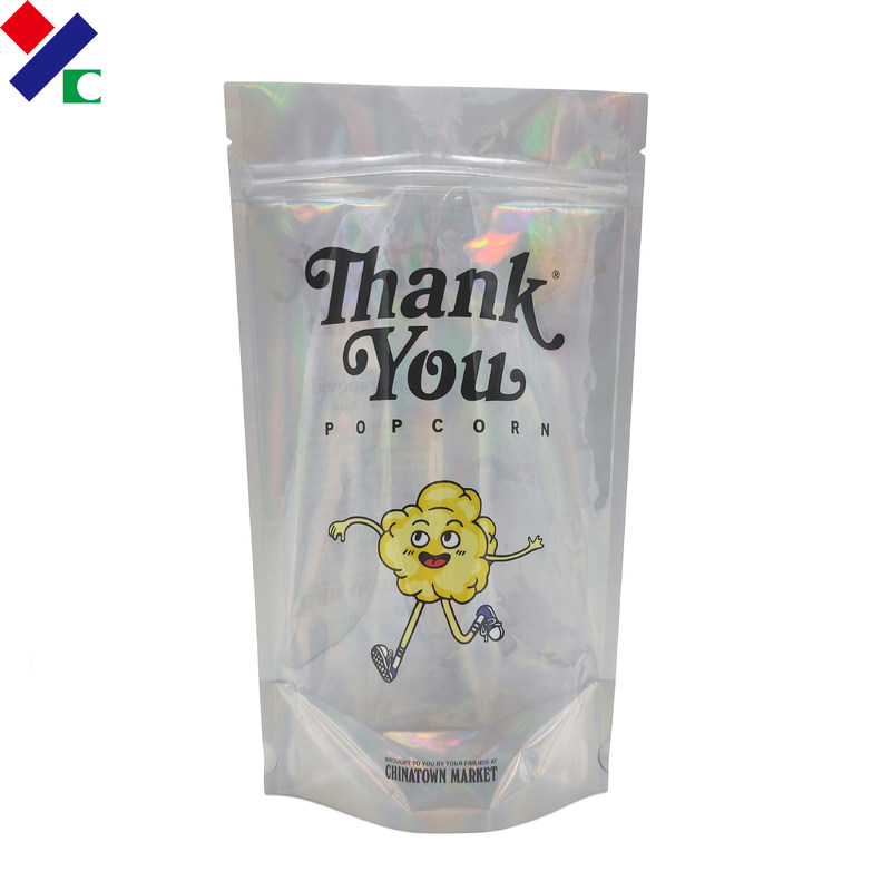 Hang Hole  Stand Up Bags , 120 Micron Popcorn Packaging Pouch