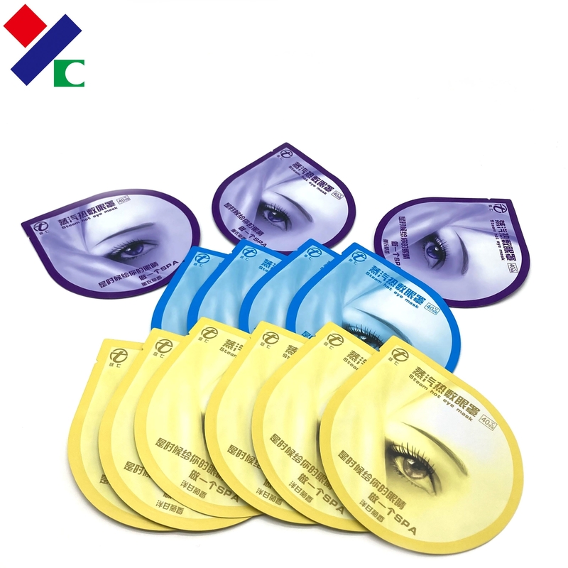 110 Micron Three Side Seal Pouch Circle Shaped Eye Bags Thin Odorless Disposable Pacakging